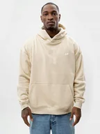 Bluzy męskie - BLUZA Z KAPTUREM OVERSIZE MĘSKA LUŹNA Lucky Dice Małe logo Jasna Beżowa XXL - miniaturka - grafika 1