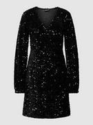 Sukienki - Sukienka mini z cekinowym obszyciem model ‘KAM’ - miniaturka - grafika 1