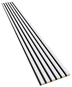 Panele ścienne i boazeria - Elior Akustyczne panele lamelowe 2 szt. biały mat W7-F27 - miniaturka - grafika 1