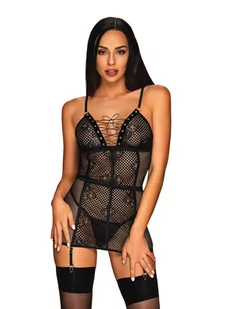 Koszulka Basitta + stringi GRATIS! Black (Rozmiar L/XL) - Bielizna nocna - miniaturka - grafika 1