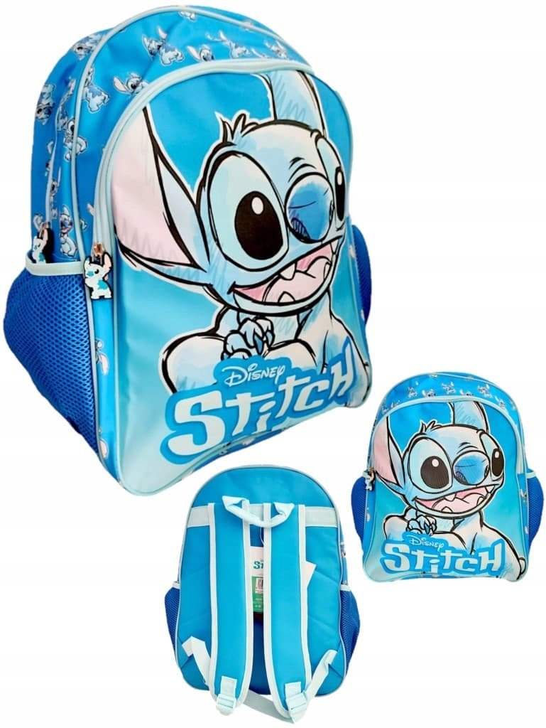 Niebieski Plecak szkolny tornister dziecięcy Stitch