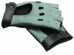 Miętowe rękawiczki bez palców, całuski welurowo-licowe - Rękawiczki - miniaturka - grafika 1