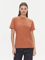 Koszulki i topy damskie - Calvin Klein T-Shirt Hero Logo K20K205448 Brązowy Regular Fit - miniaturka - grafika 1