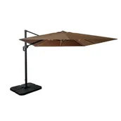 Parasole ogrodowe - Parasol ogrodowy boczny z oświetleniem LED 300 cm szary - miniaturka - grafika 1