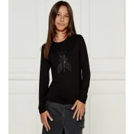 Bluzy dla dziewczynek - Patrizia Pepe Bluzka | Regular Fit - miniaturka - grafika 1