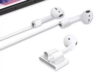 Uchwyt silikonowy zaczep strap do Apple Airpods Biały - Części i akcesoria do laptopów - miniaturka - grafika 4