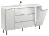 Szafki łazienkowe - Szafka Stojąca Z Umywalką ETH 140 cm DK - Kaszmir Wysoki Połysk - miniaturka - grafika 1