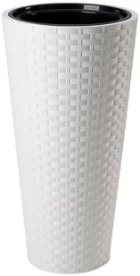 Doniczka Rattana Slim okrągła 30 biała FORM-PLASTIC - Donice - miniaturka - grafika 1
