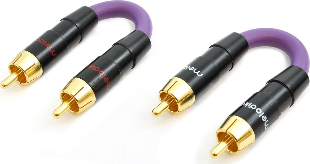 Adapter AV Melodika RCA Cinch x2 - RCA Cinch x2 fioletowy