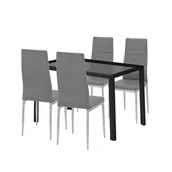 Stoły z krzesłami - Rowan 4+1 étkező garnitúra szürke-szürke - miniaturka - grafika 1