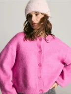 Czapki damskie - Reserved - Czapka z wełną alpaki - pastelowy róż - miniaturka - grafika 1