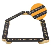 Zabawki sensoryczne - MEOWBABY Ścieżka Sensoryczna Drewniana, Balance Beam, 5 elementów, Czarna - miniaturka - grafika 1