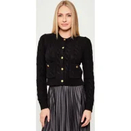 Swetry damskie - POLO RALPH LAUREN Wełniany kardigan Cable Cropped Fit z dodatkiem kaszmiru - miniaturka - grafika 1