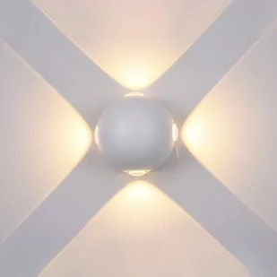 Italux Kinkiet Carsoli PL-307W oprawa ścienna 4x4W LED biały - Lampy ogrodowe - miniaturka - grafika 1