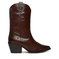 Botki damskie - Kowbojki Bronx Jukeson 47650-A Brązowy - miniaturka - grafika 1