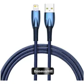 Kable USB - Baseus Kabel USB do Lightning Glimmer, 2.4A, 1m niebieski - miniaturka - grafika 1