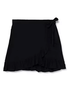 Vila Women's VIFINI HW WRAP Skirt/SU-NOOS spódnica, czarna, 38 (DE) - Spódnice - miniaturka - grafika 1