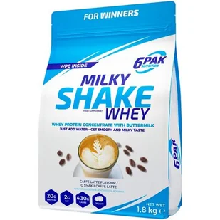 Odżywka białkowa 6PAK Milky Shake Whey 1800g Caffe Latte (5902811802246) - Odżywki białkowe - miniaturka - grafika 1