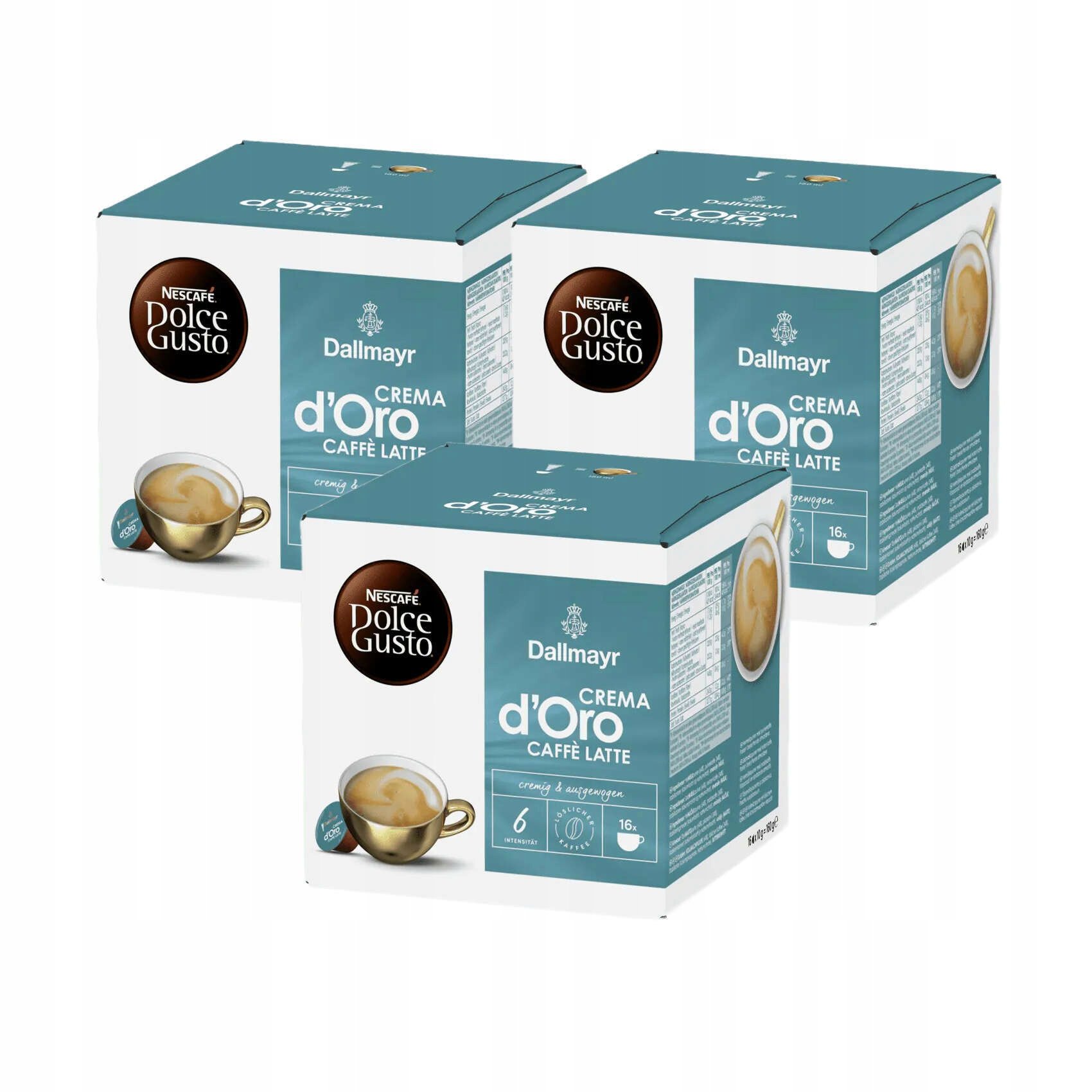 Kawa w kapsułkach Kapsułki Nescafé Dolce Gusto Dallmayr Caffè Latte 3x16szt
