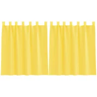 Zasłony - vidaXL Zasłony woalowe z pętelkami 2 szt. Żółte 140x140 cm - miniaturka - grafika 1