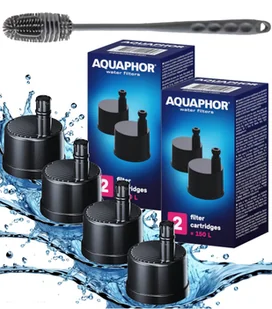 4x Wkład filtrujące do butelki AQUAPHOR CITY + szczoteczka do mycia - Wkłady filtrujące - miniaturka - grafika 1