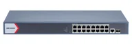 Switche - Hikvision DS-3E1518P-EI/M łącza sieciowe Zarządzany Gigabit Ethernet (10/100/1000) Obsługa PoE Szary - miniaturka - grafika 1