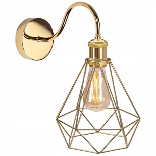 Lampa Kinkiet Ścienny Metalowy Lotf Gold - Lampy ścienne - miniaturka - grafika 1