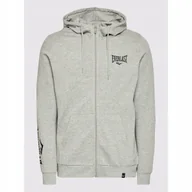 Bluzy męskie - EVERLAST ROZPINANA BLUZA Z KAPTUREM SZARA - S - miniaturka - grafika 1