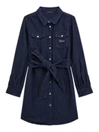 Sukienki i spódniczki dla dziewczynek - Guess Kids Sukienka jeansowa J5BK22 D4EU0 Granatowy Regular Fit - miniaturka - grafika 1