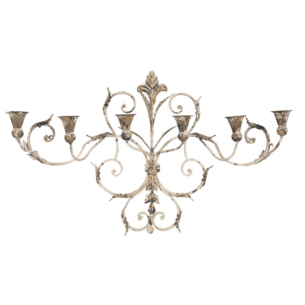 Clayre & Eef Świecznik Ścienny w Stylu Prowansalskim E 50416