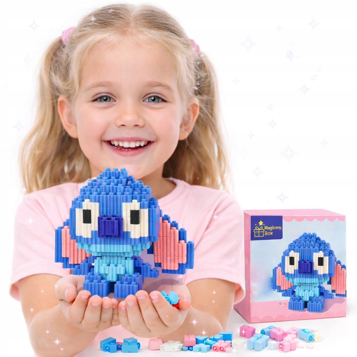 ZESTAW KLOCKI FIGURKA POSTAĆ 630 PCS PREZENT DZIEŃ DZIECKA