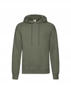 Bluzy męskie - Bluza Męska Sportowa Kaptur Kangurka Fruit Loom 62208 ZIELEŃ WOJSKOWA 3XL - miniaturka - grafika 1