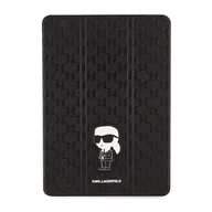 Etui do tabletów - Karl Lagerfeld KLFC10SAKHPKK iPad 10.2" Folio Magnet Allover Cover czarny/black Saffiano Monogram Ikonik - miniaturka - grafika 1