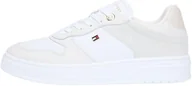 Koszulki i topy damskie - Tommy Hilfiger Damska TH Sportowa Cupsole Tumbled LTR FW0FW09024 Low Top, Biała (Biała/Jasnoszara), 40, Biały Biały Jasnoszary, 40 EU - miniaturka - grafika 1