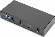 Huby USB - DIGITUS USB 3.0 HUB 4 Port Industrial Metal 15-kV ESD Table Wall DIN Rail mount - miniaturka - grafika 1