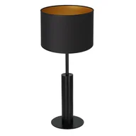 Lampy stojące - Luminex Table lamps 3678 Lampa stołowa lampka 1x60W E27 czarny/złoty - miniaturka - grafika 1