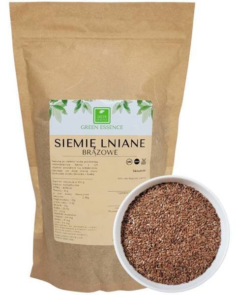 Siemię lniane brązowe 1 kg - len brązowy ziarno
