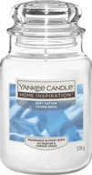 Świece - Yankee Candle Home Inspiration Soft Cotton Świeca Duża 538g - miniaturka - grafika 1