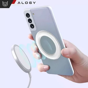 Blaszka magnetyczna Alogy Uniwersalna Nakładka Pierścień Uchwyt do MagSafe Magnetic Ring White - Pozostałe akcesoria do telefonów - miniaturka - grafika 3