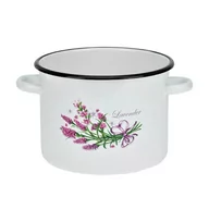 Garnki - Garnek emaliowany bez pokrywki 18 cm Lawenda - 18cm - miniaturka - grafika 1