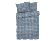 Pościel - LIVARNO home Pościel renforcé z kory, 220 x 220 cm (Niebieski w kratkę) - miniaturka - grafika 1
