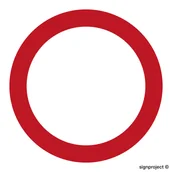 Systemy ekspozycyjne i znaki informacyjne - SA002 ZAKAZ RUCHU W OBU KIERUNKACH, PN - PŁYTA PCV 1MM; (600X600MM) - miniaturka - grafika 1