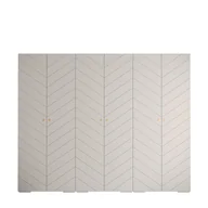 Szafy - Szafa przesuwna Garderoba MANHATTAN RYFEL 4 300 gł. 47 biały - miniaturka - grafika 1