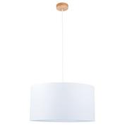 Lampy sufitowe - Lampa wisząca z abażurem, Eko, 50x130 cm, biały - miniaturka - grafika 1