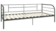 Łóżka - Szare metalowe łóżko pojedyncze 90x200 cm P0-L47 - miniaturka - grafika 1
