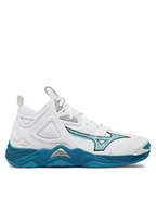 Buty sportowe męskie - Mizuno Buty Wave Momentum 3 Mid V1GA2317 Biały - miniaturka - grafika 1