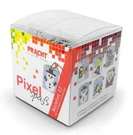 Breloczki dla dzieci - Pixel P90075-63501 Fun craft set 37 dla dzieci, prosty system wtykowy z małymi kamieniami z bioplastu do zaprojektowania 6 breloków (medalionów), bez prasowania i klejenia - miniaturka - grafika 1