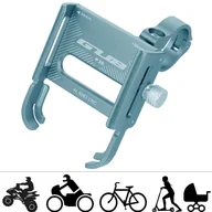 Uchwyty samochodowe do telefonów - Aluminiowy uchwyt na smartfon na kierownicę motocykla Uchwyt na telefon komórkowy Uchwyt na telefon komórkowy Tium (srebrny / niebieski) - miniaturka - grafika 1