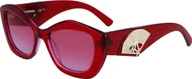 Okulary przeciwsłoneczne - Okulary przeciwsłoneczne KARL LAGERFELD KL6127S 626 WINE/PINK 52/18/140 FEMALE - miniaturka - grafika 1