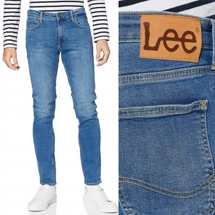 Lee MALONE SKINNY Mid Worn Martha RURKI ELASTYCZNY DżINS W32 L34 - Spodnie męskie - miniaturka - grafika 1